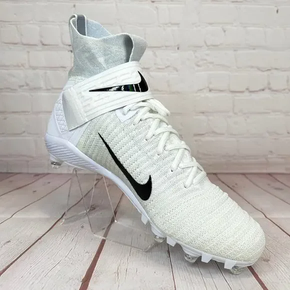 Nike Alpha Menace Elite 2 Flyknit White Football Cleats Mens Size 11 CI1530-100 - Picture 2 of 11